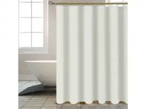 купить Шторка для ванной  (12 колец в комплекте), 180x180 см, Harmony, жемчужно-белый, PERFECTO LINEA (Материал: полиэстер (текстильная))