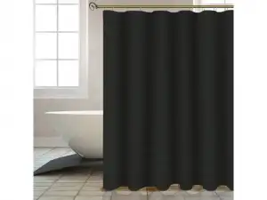 купить Шторка для ванной  (12 колец в комплекте), 180x180 см, Harmony, жемчужно-чёрный, PERFECTO LINEA (Материал: полиэстер (текстильная))