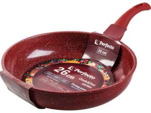 купить Сковорода ф 26х5.8 см, алюм., антиприг. покр., серия Cook&Fun, бургундия, PERFECTO LINEA