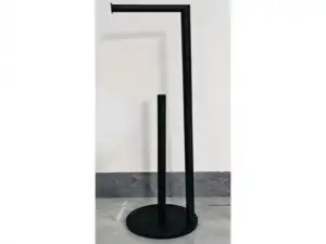 купить Держатель для туалетной бумаги напольный AQUAMARINE, нержавеющая сталь/чёрный, PERFECTO LINEA (Размер: 17х68,5 см)