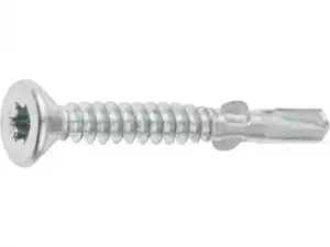 купить Саморез с крыльчаткой (флюгель) 4.8х45 мм, цинк, сверло, T25 (4000 шт в коробе) STARFIX