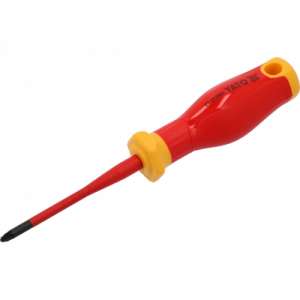 купить Отвертка SL/PZ1х80мм EXTRA SLIM, изолированная, S2 "Yato"