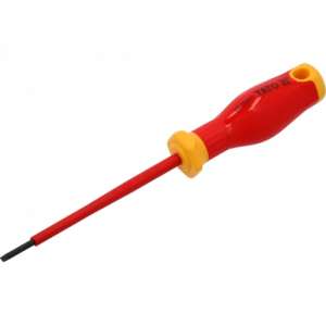 купить Отвертка шлицевая 3.0х100мм EXTRA SLIM, изолированная, S2 "Yato"