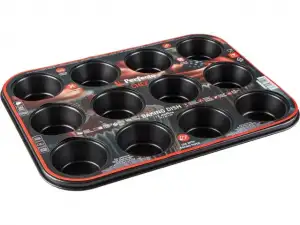 купить Форма для выпечки, прямоугольная, 12 кексов, 35х26,5 см, антипригарное покрытие,CHEF, PERFECTO LINEA