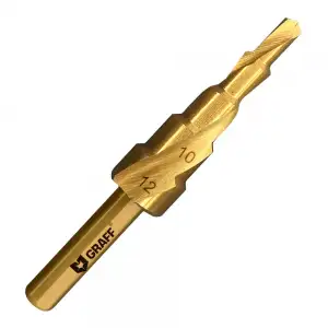 купить Сверло по металлу 4 - 12 мм ступенчатое TIN GRAFF