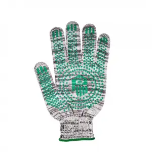 купить Перчатки х/б с ПВХ  (точка) 5-ти нитка, 10 класс П 52-10-20