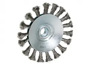 купить Щетка д/шлиф.маш. проволочная дисковая 115 мм MAKITA (для УШМ, d115 мм, толщ. проволоки 0.5 мм, толстые пучки, нерж.)