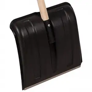 купить Лопата для уборки снега пластиковая, 350 х 350 х 1550 мм, деревянный черенок, Сибртех