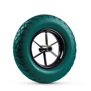 купить KRAFTOOL MAXDrive на спицевом диске, 4.80/4.00-8 х 380 мм, для тачек (арт. 39860, 39862), подшипник - 20 мм, колесо полиуретановое для тачек (39869)