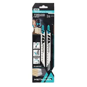 купить Пилки д/лобзика METALLICA Optima T301CD, 115/90мм шаг 3мм, HCS быстрый рез, по дереву 2шт