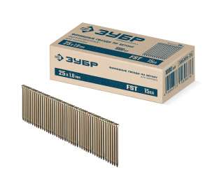 купить ЗУБР FST 25 х 1.8 мм, финишные гвозди по бетону оцинкованные, калибр 15GA, 1000 шт (305389-25)