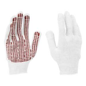 купить Перчатки трикотажные, х/б, ПВХ-гель Протектор, для точных работ, 13 класс Сибртех