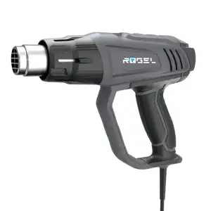 купить Фен технический RÖGEL, 2000 Вт, 2 режима, 300-550 л/мин, 350-600 градусов, набор насадок