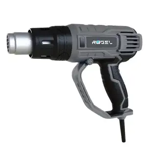 купить Фен технический RÖGEL, 2000 Вт, 3 режима, 500-300-500 л/мин, 60-350-600 градусов, набор насадок