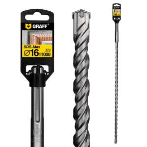 купить Бур (сверло) по бетону 16 мм длина 870 мм SDS-max GRAFF