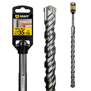 купить Бур (сверло) по бетону 35 мм длина 590 мм SDS-max GRAFF