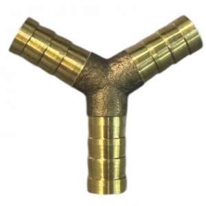 купить Штуцер пневматический Y-образный "елочка" 10мм (латунь) "H-D"