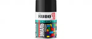 купить Эмаль универсальная черная глянцевая RAL-9005 210мл. KUDO