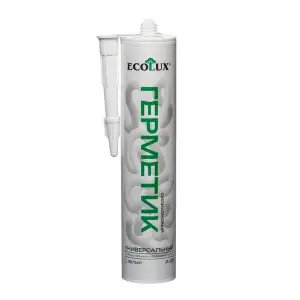 купить Герметик Силиконовый Универсальный А-35 белый 280 мл ECOLUX