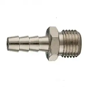 купить Штуцер пневматический наружная резьба 1/4" - "елочка" 6мм "H-D"