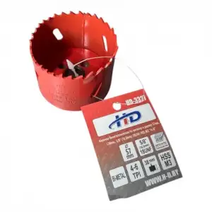 купить Коронка биметаллическая по металлу и дереву 57мм., L38мм., 5/8"-18UNF, HSS M3 "H-D"