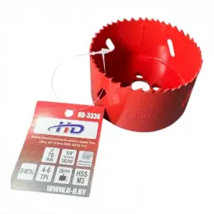 купить Коронка биметаллическая по металлу и дереву 76мм., L38мм., 5/8"-18UNF, HSS M3 "H-D"