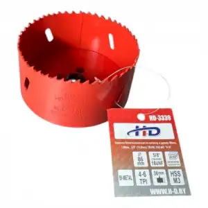 купить Коронка биметаллическая по металлу и дереву 86мм., L38мм., 5/8"-18UNF, HSS M3 "H-D"