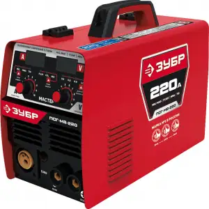 купить ЗУБР MASTER, MIG / MAG, FCAW, MMA, TIG, 220 А, полуавтомат сварочный, с газом / без газа, горелка ПСГ-220 (ПСГ-М8-220)