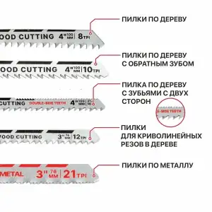 купить Набор пилок для лобзиков P.I.T. ADVANCE 16 шт, дерево/металл/фигурный рез, блистер