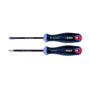 купить Отвертки PH2x100мм + SL1.2x6.5x100мм, набор 2шт., Diamond-coated "H-D"