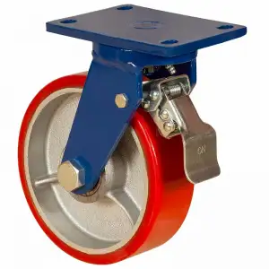 купить Колесо большегрузное поворотное  с тормозом 75 мм - SCpb 93