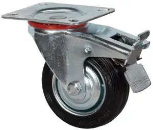 купить Колесо промышленное поворотное с тормозом 160 мм - SCb 63