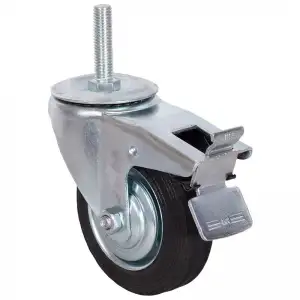 купить Колесо промышленное поворотное, болтовое крепление с тормозом (М12), 100 мм (SCtb 42)