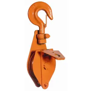 купить Блок шкивовый однорольный с крюком и откидной щекой 2 т, D каната 11 - 14 мм, СибТаль