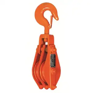 купить Блок шкивовый двухрольный с крюком 5 т, D каната 12 - 15 мм, СибТаль