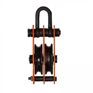 купить Блок шкивовый двухрольный с проушиной 5 т, D каната 12 - 15 мм, СибТаль