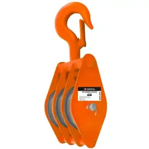 купить Блок шкивовый трехрольный с крюком 750 кг, D каната 7 - 9 мм, СибТаль