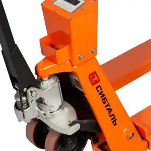 купить Гидравлическая тележка (рокла) ACR-ES c весами, 2,5 т, Вилы: 1150 Х 550, СибТаль, полиуретановые колеса