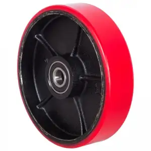 купить Колесо для тележки складской гидравлической с подшипниками, полиуретан, 200х50 мм