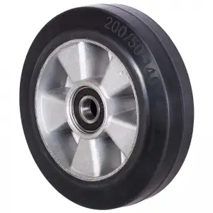 купить Колесо для тележки складской гидравлической с подшипниками, резина, 200х50мм