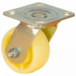 купить Колесо большегрузное, нейлоновое, поворотное, с площадкой, с шарикоподшипником 100 мм (Scdn 42)