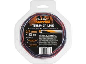 купить Леска ф 2.7 мм х 15 м витой круг сеч. TRIPLE PRO STARTUL METSA (трехкомпонентная)