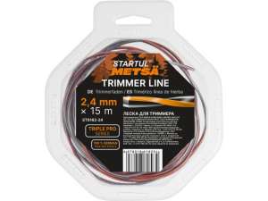 купить Леска ф 2.4 мм х 15 м витой квадрат сеч. TRIPLE PRO STARTUL METSA (трехкомпонентная)