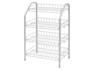 купить Этажерка для обуви 4-х секционная, 460х280х700 мм, матовый серый, NIKA