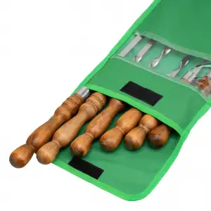 купить Набор шампуров плоских, 650 мм, с деревянной рукояткой, в чехле, 6 шт., Camping// Palisad