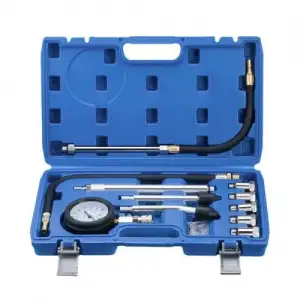 купить Манометр для измерения компрессии бензинового двигателя 0-20 bar с переходниками, набор 11пр. "H-D"