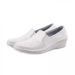 купить Туфли женские нат. кожа белые (с перфорацией) (41-22-7)