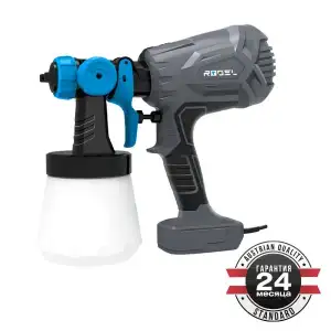 купить Краскораспылитель электрический RÖGEL, 500 Вт, 0.7 л/мин, сопло 2.5 мм, ёмкость 1000 мл, 80 DIN