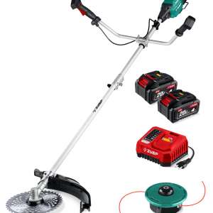 купить ЗУБР 40 В (2x20В), 430 мм, 2 АКБ LMS (4 Ач), триммер-коса аккумуляторный бесщеточный (ТАБ-4043-42)