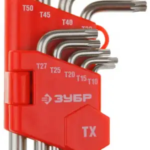 купить ЗУБР 9 шт, набор коротких имбусовых ключей (27462-1)
